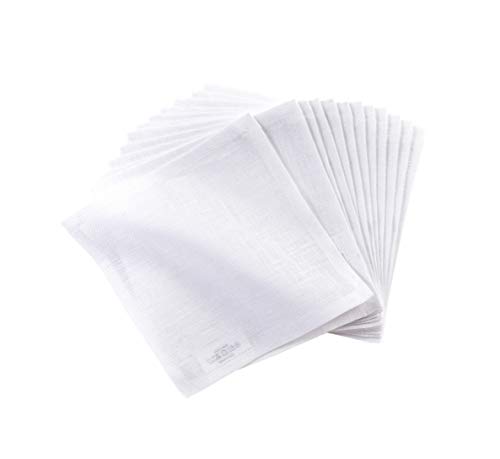 Solino Home Cocktail-Servietten aus Leinen, 15,2 x 15,2 cm, 100% Reiner Leinenstoff, Weiß, 12 Stück, maschinenwaschbar, Cocktail-Servietten – Fete Solino Home Cocktail-Servietten aus Leinen, 15,2 x 15,2 cm, 100% Reiner Leinenstoff, Weiß, 12 Stück, maschinenwaschbar, Cocktail-Servietten – Fete von Solino Home