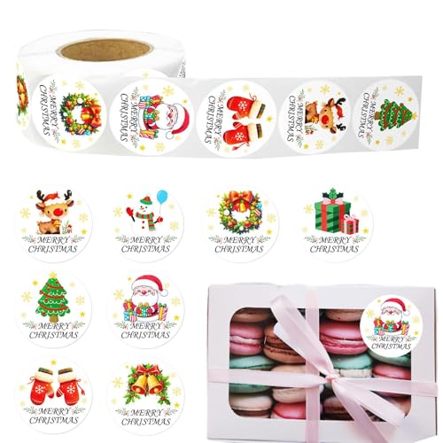Sollee Frohe Weihnachtsaufkleber,Wasserabweisende Klebefolie Runde Kuvertsticker - Leicht Abziehbare Weihnachtsdeko Rolle Für Hobby Deko Wand & Grußkarten Sollee Frohe Weihnachtsaufkleber,Wasserabweisende Klebefolie Runde Kuvertsticker - Leicht Abziehbare Weihnachtsdeko Rolle Für Hobby Deko Wand & Grußkarten von Sollee