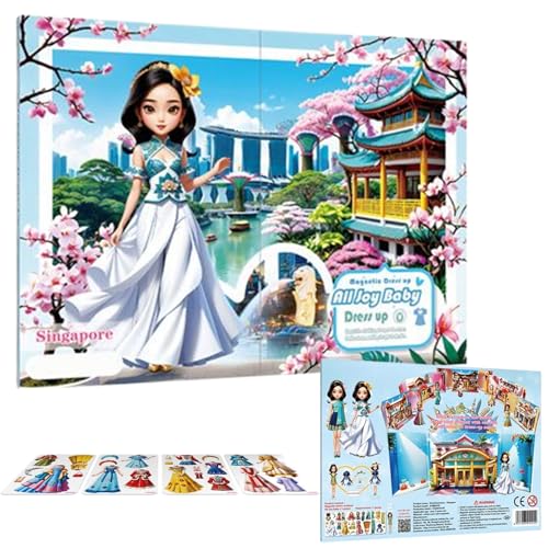 Sollee Puppen Verkleiden | Magnet Sticker Prinzessin Verkleidungsspiel - Lernspielzeug Rollenspiel Für Kinder Mädchen Reisespiele Geburtstagsgeschenk Partymitgebsel von Sollee