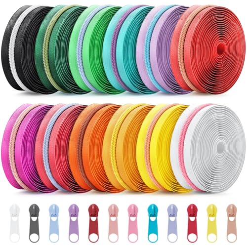 Solsew Bunte Reißverschlüsse zum Nähen, Nr. 5, Nylon, kontrastierende Farben, verschiedene Reißverschlüsse, Meterware mit 120 Schiebern, für Damen und Herren, DIY-Schneidertasche, Kleidung Solsew Bunte Reißverschlüsse zum Nähen, Nr. 5, Nylon, kontrastierende Farben, verschiedene Reißverschlüsse, Meterware mit 120 Schiebern, für Damen und Herren, DIY-Schneidertasche, Kleidung von Solsew