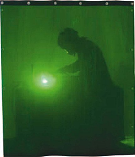 SOLTER Schweißschutzgardine, 1400 x 1400 mm, dunkelgrün von Solter