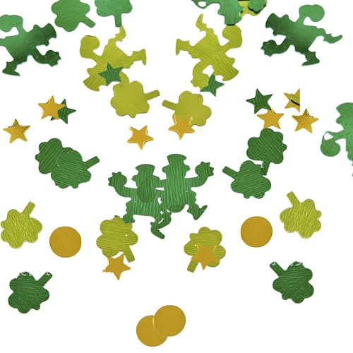 30 g St. Patrick's Day Konfetti, Glitzerkleeblatt, Kunst und Handwerk, Kleeblatt, Tischkonfetti, Grün und Gold, Glückskleeblatt-Pailletten für St. Patrick's Day, Dekoration, Partygeschenke 30 g St. Patrick's Day Konfetti, Glitzerkleeblatt, Kunst und Handwerk, Kleeblatt, Tischkonfetti, Grün und Gold, Glückskleeblatt-Pailletten für St. Patrick's Day, Dekoration, Partygeschenke von Solvica