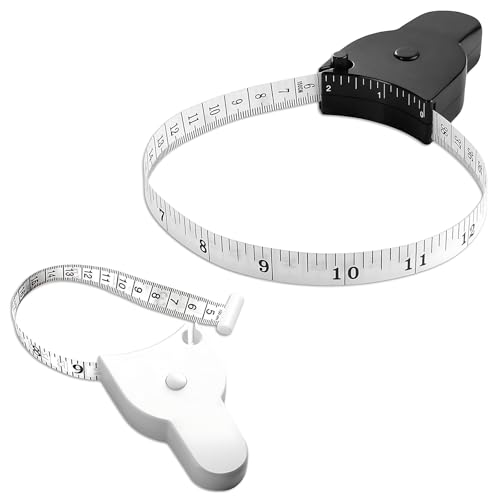 Maßband für Körpermaße mit Verriegelungsfunktion, einziehbares Schneidermaß, Stoffmaterial, flexibles Maßband, Körperfett-Messwerkzeug für Taille, Brust, Hüfte, Arme und Oberschenkel Maßband für Körpermaße mit Verriegelungsfunktion, einziehbares Schneidermaß, Stoffmaterial, flexibles Maßband, Körperfett-Messwerkzeug für Taille, Brust, Hüfte, Arme und Oberschenkel von Solvica