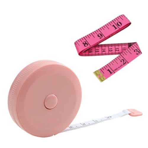 Maßband für den Körper, doppelseitiges Maßband für Körpermaße, einziehbares weiches Stoffmaßband für Schneider, Kleidung, Taillen-Schneider, 150 cm mit Zoll und Zentimetern, Rosa, 2 Stück Maßband für den Körper, doppelseitiges Maßband für Körpermaße, einziehbares weiches Stoffmaßband für Schneider, Kleidung, Taillen-Schneider, 150 cm mit Zoll und Zentimetern, Rosa, 2 Stück von Solvica