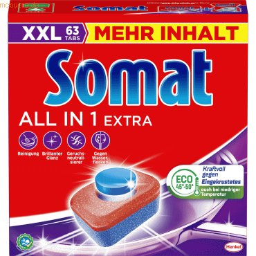 Somat Spülmaschinentabs All in 1 Extra SAE63 63 Stück von Somat