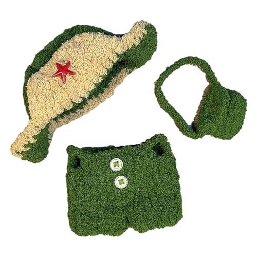 Puppenkleidung für 17cm Labubu Puppen, Labubu Kleidung, Labubu Puppenoverall mit Hut Mini-Puppen-Kleidungsset, Einfach zu tragen Perfekte Passform Schnellwechsel-Outfit (C) von Somerway