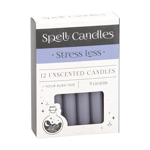 12 Lila Zauberkerzen für Stressabbau und Kräutermagie - Etwas anderes Ritualkerzen mit Paraffinwachs von Something Different Wholesale