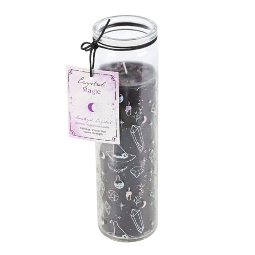 Jasmin-Duftkerze mit Amethyst-Kristallen, 7-Stunden-Brenndauer, Kristall-Hexen-Design, veganes Paraffinwachs, mystisches Dekor für spirituelle Energie, umweltfreundliche Kerze für Kristall- und von Something Different Wholesale