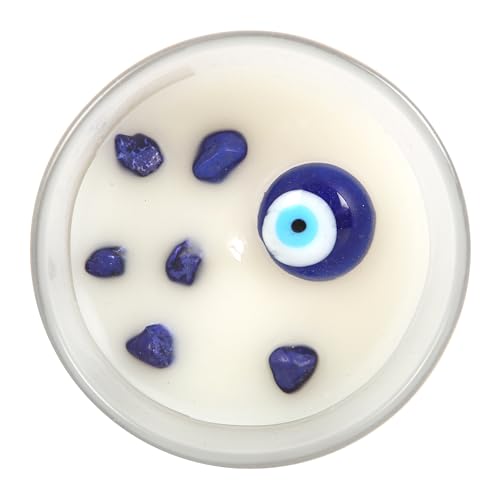 Weiße Salbei-Kerze mit Sodalith-Kristallen und alle sehenden Augen Charme – Spirituelle Schutzkerze UK – Mystische Wohnkultur – Milchglas, Paraffinwachs, Kristallkerze Weiße Salbei-Kerze mit Sodalith-Kristallen und alle sehenden Augen Charme – Spirituelle Schutzkerze UK – Mystische Wohnkultur – Milchglas, Paraffinwachs, Kristallkerze von Something Different Wholesale