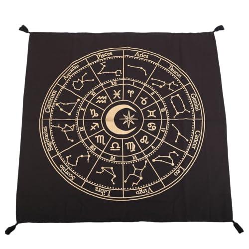 Something Different Astrologie-Rad-Altartuch, Einheitsgröße, Schwarz/Gold von Something Different