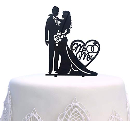 Mr and Mrs Cake Topper Acryl Love Wedding Cake Topper Funny Braut und Bräutigam Cake Topper von Somtis