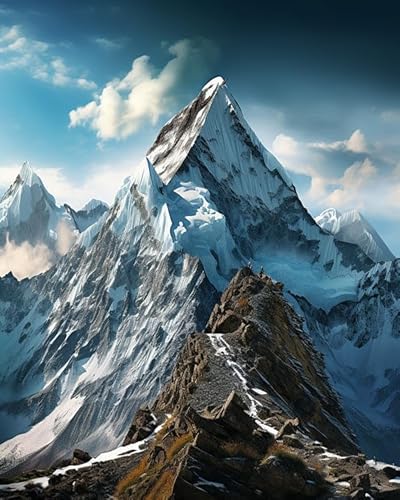 SonGxu DIY Malen nach Zahlen Erwachsene,Mount Everest, Himalaya,Handgemaltes Ölgemälde Geschenk für Weihnachten Geburtstag,40x50cm von SonGxu