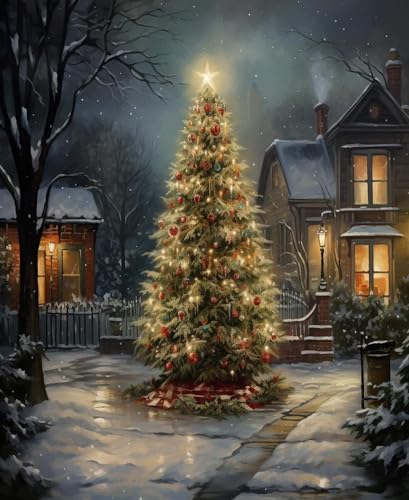 SonGxu DIY Malen nach Zahlen Kits für Erwachsene,Weihnachtsbaum im Hof,Malen nach Zahlen Kits auf Leinwand für Home Decor Geschenke,40x50cm SonGxu DIY Malen nach Zahlen Kits für Erwachsene,Weihnachtsbaum im Hof,Malen nach Zahlen Kits auf Leinwand für Home Decor Geschenke,40x50cm von SonGxu