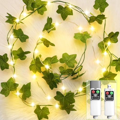 SonPen Efeu Lichterkette Innen, 2m 20 LED USB Aufladbare Efeu Künstlich Lichterkette Batterie Timer, 8 Modi Wasserdicht Efeugirlande Lichterketten Batterien für Schlafzimmer, Hochzeit, Party, Balkon SonPen Efeu Lichterkette Innen, 2m 20 LED USB Aufladbare Efeu Künstlich Lichterkette Batterie Timer, 8 Modi Wasserdicht Efeugirlande Lichterketten Batterien für Schlafzimmer, Hochzeit, Party, Balkon von SonPen