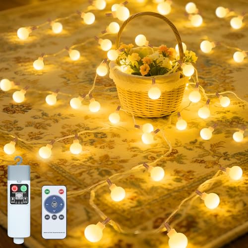 SonPen Kugeln Lichterkette Batterie, 10M 100 LED USB Aufladbare Kugeln Lichterkette Außen Batterie Timer mit Fernbedienung, 8 Modi Wasserdicht Lichterketten für Balkon, Weihnachten, Hochzeit SonPen Kugeln Lichterkette Batterie, 10M 100 LED USB Aufladbare Kugeln Lichterkette Außen Batterie Timer mit Fernbedienung, 8 Modi Wasserdicht Lichterketten für Balkon, Weihnachten, Hochzeit von SonPen