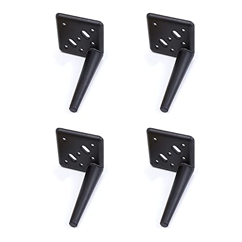 Silberne Möbelbeine, Haushaltsmetallschrankfüße, Einfache Stützbeine, rutschfeste, Verschleißfeste Sofafüße Für DIY-Couchtische, Hocker Und Andere Möbel,Schwarz,13cm/5in von Sonakia