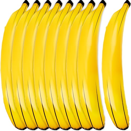 Aufblasbare Jumbo-Bananen-Requisiten, 180 cm, groß, aufblasbar, riesige Bananenballons für drinnen und draußen, Sommerpool, Junggesellinnenabschied, 9 Stück Aufblasbare Jumbo-Bananen-Requisiten, 180 cm, groß, aufblasbar, riesige Bananenballons für drinnen und draußen, Sommerpool, Junggesellinnenabschied, 9 Stück von Sonarun