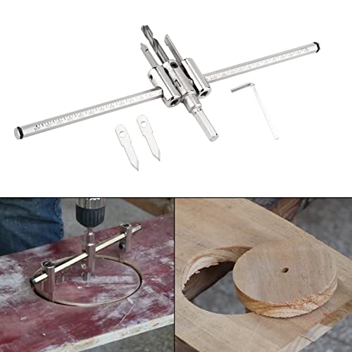 Einstellbarer Kreisloch-Säge Bohrbit Set für -Holzbearbeitungsprojekte mit Scharfer Carbidspitze in Silberlegungsstahl für 30-300 Mm Schneiden auf Holzplastik und Gips von Sonew