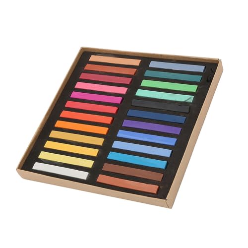 Fluoreszierende Buntstifte Einweghaar Sterbender Kreide Set für Lebendige Pastellmalerei 12-Farben-Kelche für Kunstskizzierung und Graffiti (24 Farben) von Sonew