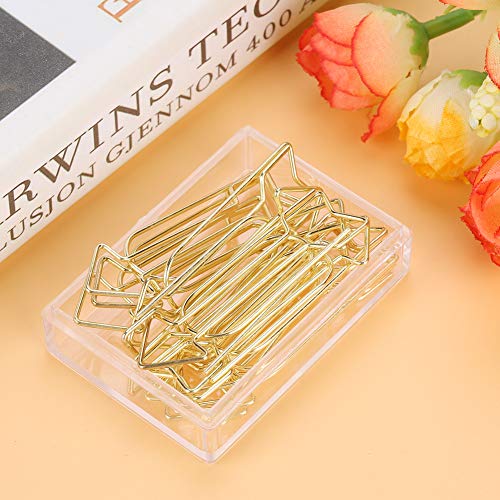 Goldelektroplierende Metall -Pfeil -Form -Clamp/Holder -Set 12PCs - Spaß und Einzigartiges Stationerie -Lesezeichenclips für Büro- und Schulgebrauch - Langlebig und Nicht Skid von Sonew