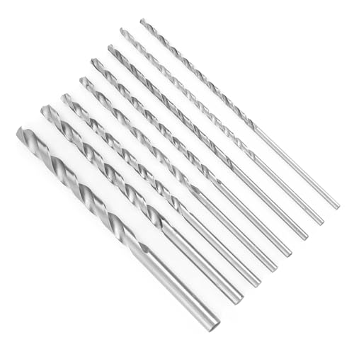 Hochgeschwindigkeits-Stahl-Drehbohrbohrer Set für Holzaluminium und Kunststoffe-extra Langes, Gerades Schaftbohrwerkzeug 8-Stück-Setgrößen 4-10 Mm von Sonew