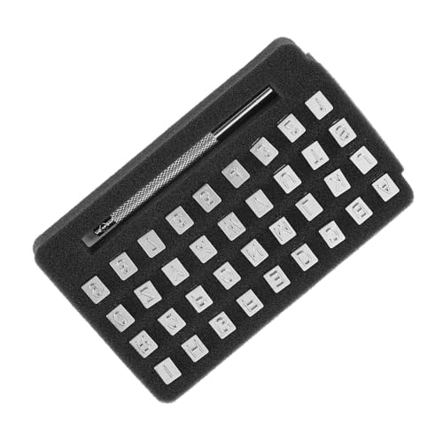 Langlebige Legierungsstahl -Buchstabennummer Stamper Set 36 PCS 3 Mm für Lederhandwerk Personalisierter Druck Komfortabler Griff Leder Stanzwerkzeug (3 mm) (6MM) von Sonew