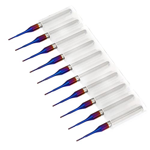 Sonew 10pcs Kegelfräsenschneider, Wolfram-Carbid-Endmühlenbit für CNC-Gravur, Ultrafeinkörniges Material für Hohe Effizienz, Saubere Oberfläche, Geeignet für PCB Geeignet (0,7 mm) von Sonew