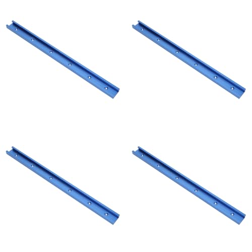 Sonew 4 Stück Aluminium-T-Schiene, Universal-T-Schlitz-Gehrungsschiene, Vorrichtungswerkzeuge für Holzbearbeitung, Frästisch, Werkbank (1220 mm) von Sonew
