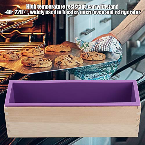 Sonew Vielseitig 1200 Ml Rechteck -Silikonseife für DIY -Backkuchen und Schokolade mit Abnehmbarer Holzschale, Hochtemperaturbeständig Sonew Vielseitig 1200 Ml Rechteck -Silikonseife für DIY -Backkuchen und Schokolade mit Abnehmbarer Holzschale, Hochtemperaturbeständig von Sonew