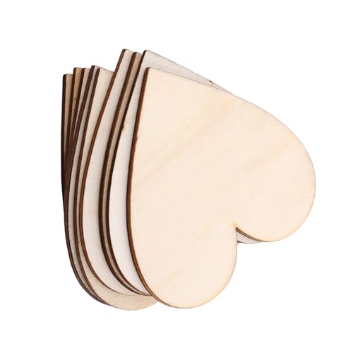 Vielseitige Liebe Herzform Holzverzierungen für Hochzeiten und Kunsthandwerk - 10 Mm 200pcs - Glattes Finish -Dekorationen (10 mm) (20MM) (25mm) (30 mm) (40 mm) (80 mm) von Sonew