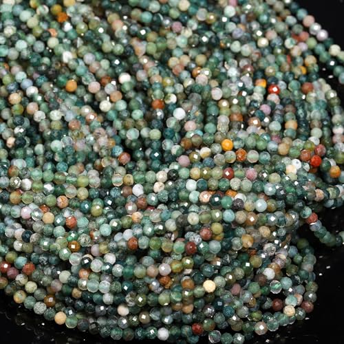 Song Xi 120 Stück 3 mm natürliche indische Achat-Edelstein-Perlen facettierte runde lose Steinperlen für die Schmuckherstellung Song Xi 120 Stück 3 mm natürliche indische Achat-Edelstein-Perlen facettierte runde lose Steinperlen für die Schmuckherstellung von Song Xi