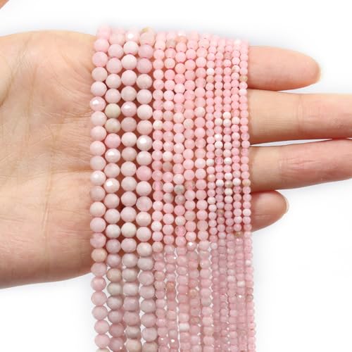 Songxi, 2 mm, 180 Stück natürliche rosa Opalsteinperlen, kleiner, facettierter, runder loser Edelstein für Schmuckherstellung, DIY Kunst und Handwerk, Armband-Halskette Songxi, 2 mm, 180 Stück natürliche rosa Opalsteinperlen, kleiner, facettierter, runder loser Edelstein für Schmuckherstellung, DIY Kunst und Handwerk, Armband-Halskette von Song Xi