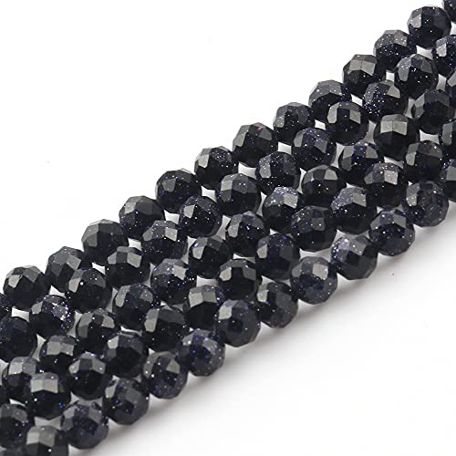 Songxi, 3 mm, 120 Stück natürliche blaue Sandsteinperlen, kleiner, facettierter, runder loser Edelstein für Schmuckherstellung, DIY-Kunst und Handwerk, Armband-Halskette Songxi, 3 mm, 120 Stück natürliche blaue Sandsteinperlen, kleiner, facettierter, runder loser Edelstein für Schmuckherstellung, DIY-Kunst und Handwerk, Armband-Halskette von Song Xi
