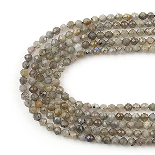 Songxi 4 mm große, natürliche, graue Labradorit-Steinperlen, kleiner, facettierter, runder loser Edelstein für Schmuckherstellung, DIY-Kunst und Handwerk, Armband-Halskette, 90 Stück Songxi 4 mm große, natürliche, graue Labradorit-Steinperlen, kleiner, facettierter, runder loser Edelstein für Schmuckherstellung, DIY-Kunst und Handwerk, Armband-Halskette, 90 Stück von Song Xi