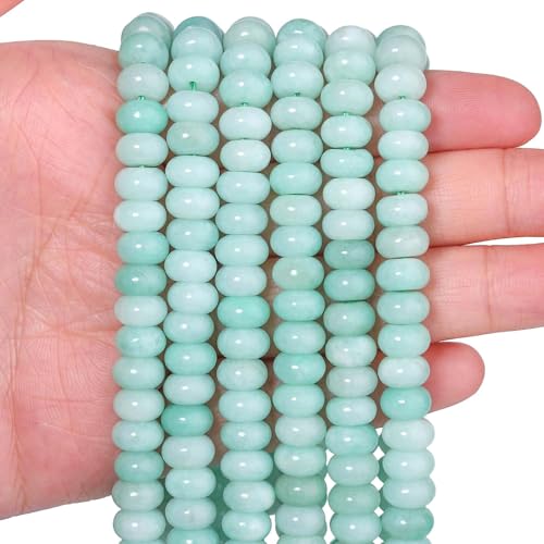 Songxi 5 x 8 mm natürliche hellgrüne Stein-Rondelle-Perlen, 75 Stück, Abstandshalter, runde lose Abakus-Perlen zur Schmuckherstellung, Edelstein für Armband, Halskette, Ohrringe, Kunst und Handwerk Songxi 5 x 8 mm natürliche hellgrüne Stein-Rondelle-Perlen, 75 Stück, Abstandshalter, runde lose Abakus-Perlen zur Schmuckherstellung, Edelstein für Armband, Halskette, Ohrringe, Kunst und Handwerk von Song Xi