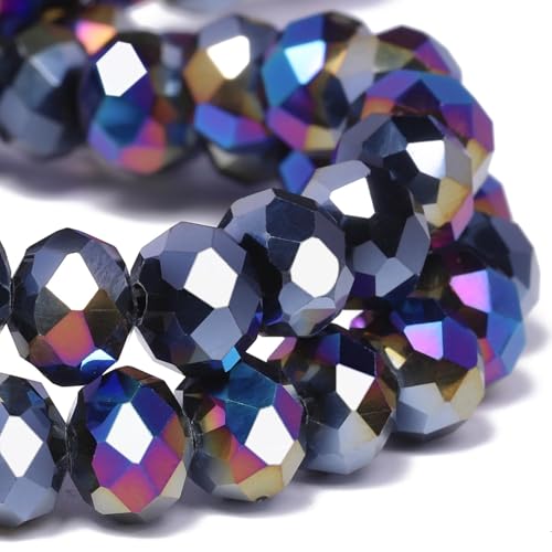 Songxi 6 mm facettierte Rondelle-Glasperlen für Schmuckherstellung, Kristallglasperlen, DIY, Kunst und Handwerk, für Armband, Halskette, Geburtstagsgeschenk für Frauen (verschiedene AB-Farben) von Song Xi