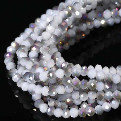 Songxi Glasperlen für Schlüsselanhänger, Halsketten, Ohrringe, Schmuckherstellung, für Edelsteine, Bastelbedarf, 3 mm, AB-Grau, 5 Stränge Songxi Glasperlen für Schlüsselanhänger, Halsketten, Ohrringe, Schmuckherstellung, für Edelsteine, Bastelbedarf, 3 mm, AB-Grau, 5 Stränge von Song Xi