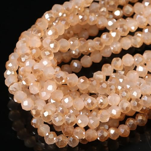 Songxi Glasperlen für Schlüsselanhänger, Halsketten, Ohrringe, Schmuckherstellung, für Edelsteine, Bastelbedarf, 3 mm, Champagnerfarben, 5 Stränge Songxi Glasperlen für Schlüsselanhänger, Halsketten, Ohrringe, Schmuckherstellung, für Edelsteine, Bastelbedarf, 3 mm, Champagnerfarben, 5 Stränge von Song Xi