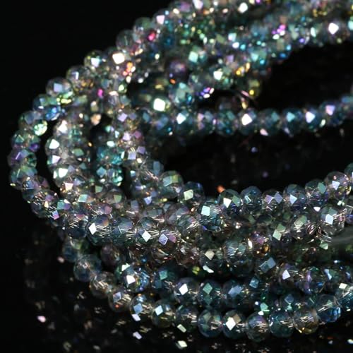 Songxi Glasperlen für Schlüsselanhänger, Halsketten, Ohrringe, Schmuckherstellung, für Edelsteine, Bastelbedarf, 3 mm, transparent, AB-Grün, 5 Stränge Songxi Glasperlen für Schlüsselanhänger, Halsketten, Ohrringe, Schmuckherstellung, für Edelsteine, Bastelbedarf, 3 mm, transparent, AB-Grün, 5 Stränge von Song Xi