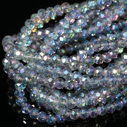 Songxi Glasperlen für Schlüsselanhänger, Halsketten, Ohrringe, Schmuckherstellung, für Edelsteine, Bastelbedarf, 4 mm, transparent, AB-Grün, 5 Stränge Songxi Glasperlen für Schlüsselanhänger, Halsketten, Ohrringe, Schmuckherstellung, für Edelsteine, Bastelbedarf, 4 mm, transparent, AB-Grün, 5 Stränge von Song Xi