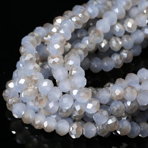 Songxi Glasperlen für Schlüsselanhänger, Halsketten, Ohrringe, Schmuckherstellung, für Edelsteine, Bastelbedarf, 6 mm, Champagnergrau, 5 Stränge Songxi Glasperlen für Schlüsselanhänger, Halsketten, Ohrringe, Schmuckherstellung, für Edelsteine, Bastelbedarf, 6 mm, Champagnergrau, 5 Stränge von Song Xi