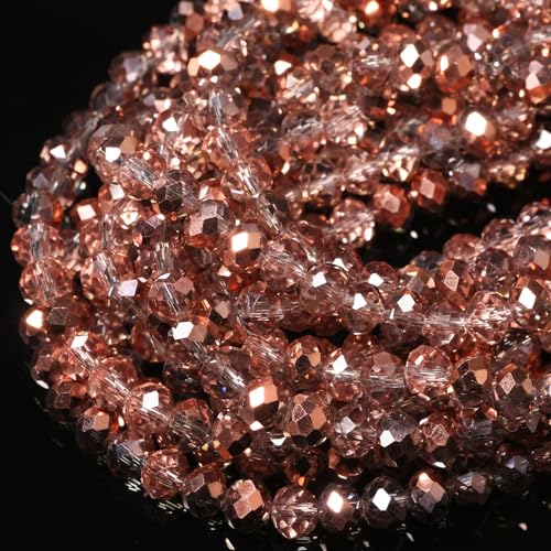 Songxi Glasperlen für Schlüsselanhänger, Halsketten, Ohrringe, Schmuckherstellung, für Edelsteine, Bastelbedarf, 6 mm, transparent, braun, 5 Stränge Songxi Glasperlen für Schlüsselanhänger, Halsketten, Ohrringe, Schmuckherstellung, für Edelsteine, Bastelbedarf, 6 mm, transparent, braun, 5 Stränge von Song Xi