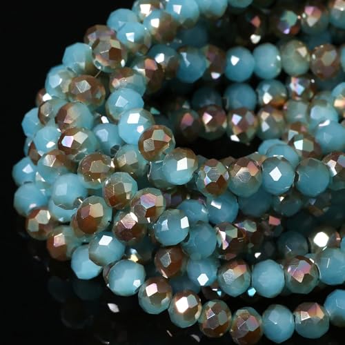 Songxi Glasperlen für Schlüsselanhänger, Halsketten, Ohrringe, Schmuckherstellung, für Edelsteine, Bastelbedarf, 8 mm, hellblau, 5 Stränge Songxi Glasperlen für Schlüsselanhänger, Halsketten, Ohrringe, Schmuckherstellung, für Edelsteine, Bastelbedarf, 8 mm, hellblau, 5 Stränge von Song Xi