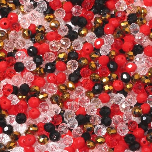 Songxi Glasperlen für Schmuckherstellung, Kristallperlen für Armbänder, Schmuckherstellung, Abstandshalter für Schlüsselanhänger, Halsketten, Ohrringe, DIY, Kunst und Handwerk, 500 Stück Songxi Glasperlen für Schmuckherstellung, Kristallperlen für Armbänder, Schmuckherstellung, Abstandshalter für Schlüsselanhänger, Halsketten, Ohrringe, DIY, Kunst und Handwerk, 500 Stück von Song Xi