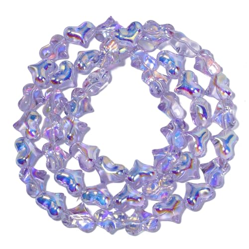 Songxi Glasperlen in Herzform, zur Schmuckherstellung, 14 x 16,5 mm, handgefertigte Kristallperlen für Armband, Halskette, Schlüsselanhänger, lose Abstandshalter für Kunst und Handwerk, 50 Stück Songxi Glasperlen in Herzform, zur Schmuckherstellung, 14 x 16,5 mm, handgefertigte Kristallperlen für Armband, Halskette, Schlüsselanhänger, lose Abstandshalter für Kunst und Handwerk, 50 Stück von Song Xi