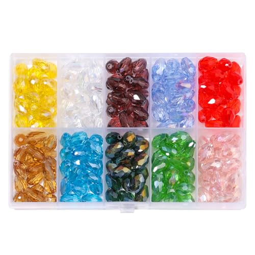 Songxi Glasperlen zur Schmuckherstellung, 200 Stück, facettierte bunte Kristallperlen für Armbänder, Kunst und Handwerk, Halskette, DIY-Perlenvorhang, Schlüsselanhänger für Erwachsene, Teenager Songxi Glasperlen zur Schmuckherstellung, 200 Stück, facettierte bunte Kristallperlen für Armbänder, Kunst und Handwerk, Halskette, DIY-Perlenvorhang, Schlüsselanhänger für Erwachsene, Teenager von Song Xi