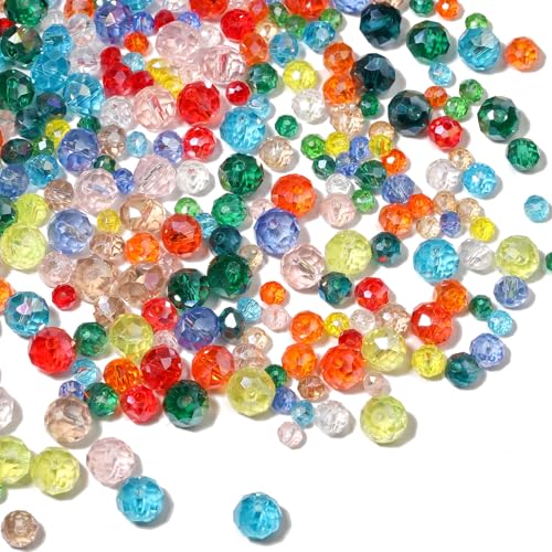 Songxi Glasperlen zur Schmuckherstellung, 4/6/8 mm, Kristallperlen für Sonnenfänger für Armbänder, Halsketten, Ohrringe, Schlüsselanhänger, Kunst und Handwerk, DIY, transparent, rund, bunt, mit Box Songxi Glasperlen zur Schmuckherstellung, 4/6/8 mm, Kristallperlen für Sonnenfänger für Armbänder, Halsketten, Ohrringe, Schlüsselanhänger, Kunst und Handwerk, DIY, transparent, rund, bunt, mit Box von Song Xi
