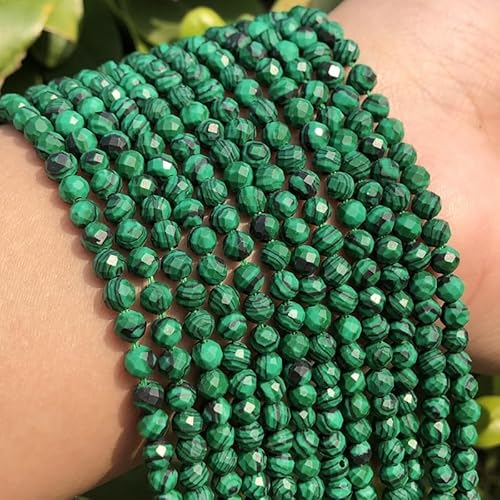 Songxi Pfauen-Perlen, 4 mm, 90 Stück, natürlich, grün, klein, facettiert, rund, lose Edelstein-Schmuckherstellung, DIY Kunst und Handwerk, Armband-Halskette Songxi Pfauen-Perlen, 4 mm, 90 Stück, natürlich, grün, klein, facettiert, rund, lose Edelstein-Schmuckherstellung, DIY Kunst und Handwerk, Armband-Halskette von Song Xi