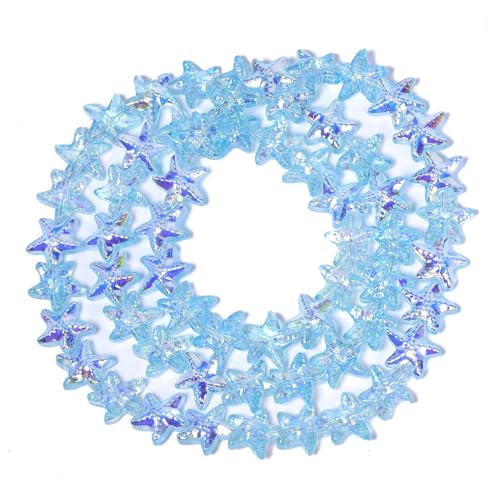 Songxi Seestern-Glasperlen zur Schmuckherstellung, 14 x 15 mm, handgefertigte Kristallperlen für Armband, Halskette, Schlüsselanhänger, lose Abstandshalter für Kunst und Handwerk, DIY, 60 Stück Songxi Seestern-Glasperlen zur Schmuckherstellung, 14 x 15 mm, handgefertigte Kristallperlen für Armband, Halskette, Schlüsselanhänger, lose Abstandshalter für Kunst und Handwerk, DIY, 60 Stück von Song Xi