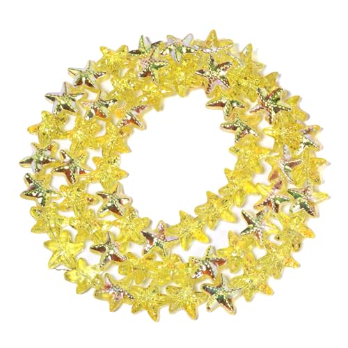 Songxi Seestern-Glasperlen zur Schmuckherstellung, 14 x 15 mm, handgefertigte Kristallperlen für Armband, Halskette, Schlüsselanhänger, lose Abstandshalter für Kunst und Handwerk, DIY, 60 Stück Songxi Seestern-Glasperlen zur Schmuckherstellung, 14 x 15 mm, handgefertigte Kristallperlen für Armband, Halskette, Schlüsselanhänger, lose Abstandshalter für Kunst und Handwerk, DIY, 60 Stück von Song Xi